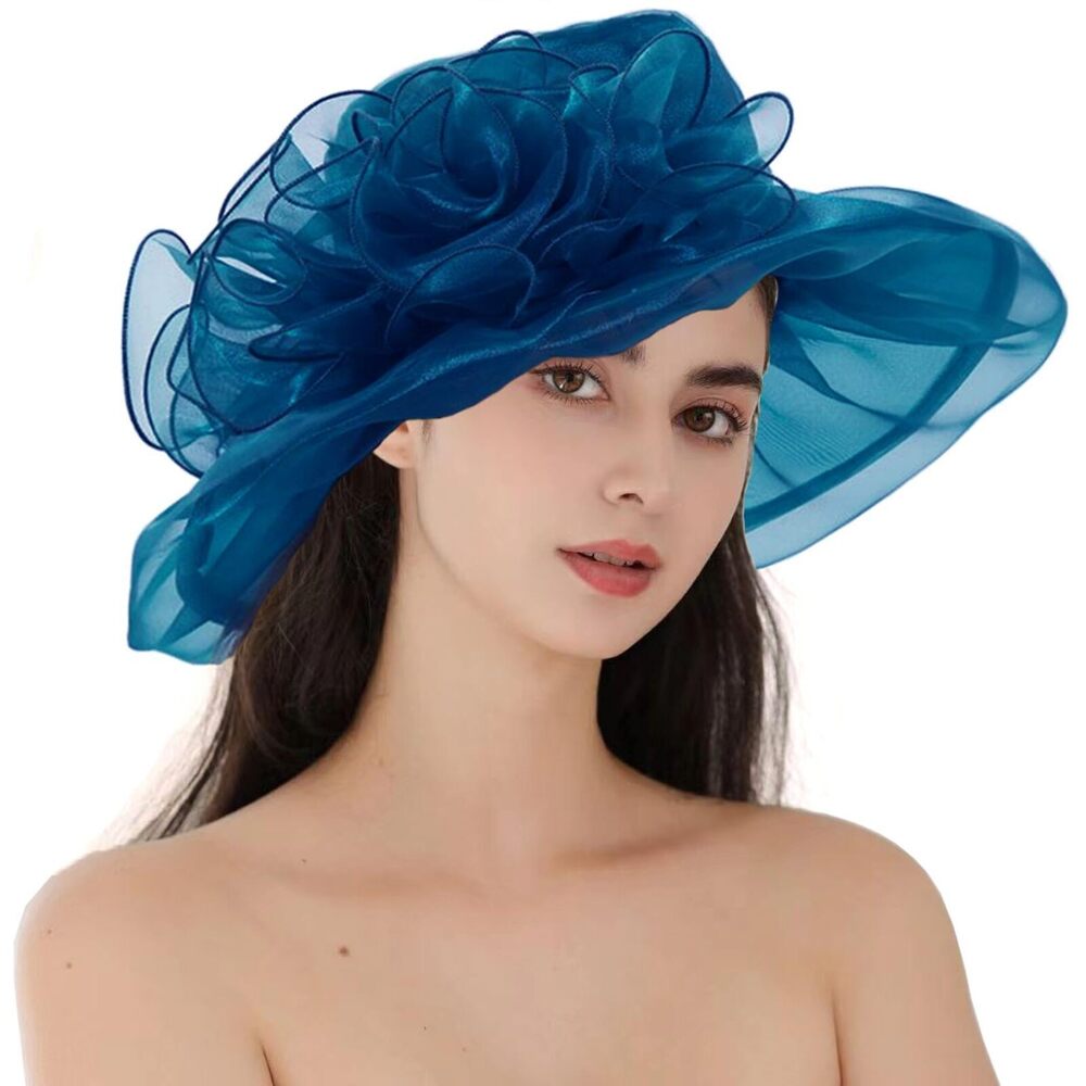 5527 Women's Organza Cloche Bowler Hat Derby Fascinator For Tea Party